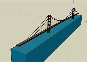 现代风格详细交通码头桥设计SU(草图大师)模型