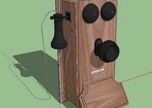 老式电话机SU(草图大师)模型