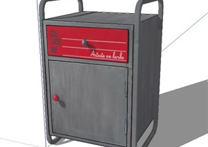 现代床头柜单体设计SU(草图大师)模型