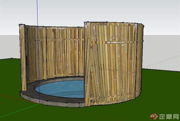 温泉池浴池Su模型(1)