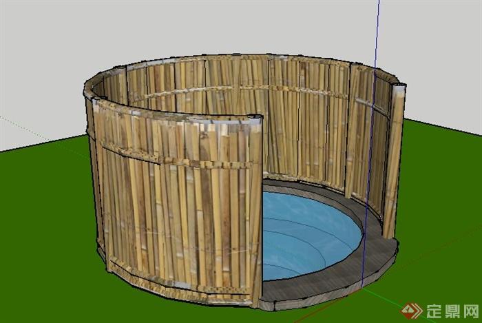 温泉池浴池Su模型(2)