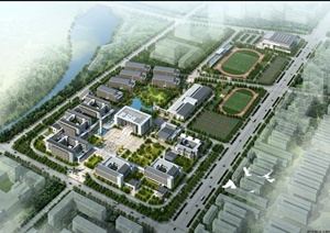 利辛一中滨河新区新校区规划及建筑设计pdf及jpg方案