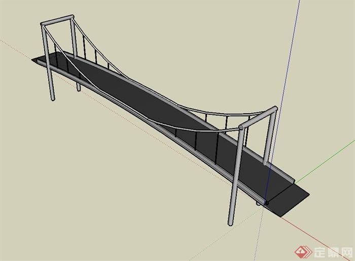 现代风格详细交通桥设计su模型(3)