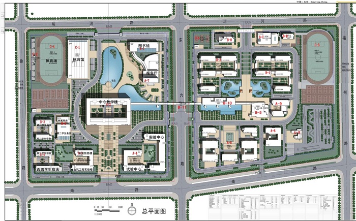 山东东营市技师学院新校园西校区规划及建筑设计方案文本(1)