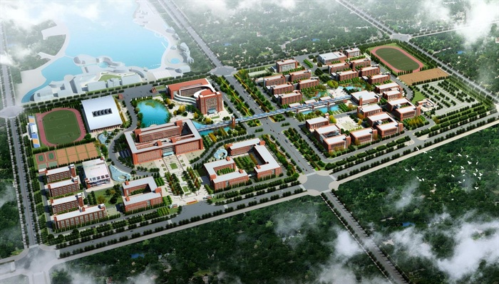 山东东营市技师学院新校园西校区规划及建筑设计方案文本(2)