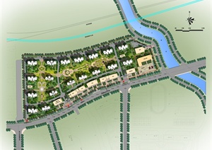 现代风格住宅小区完整的规划设计psd方案