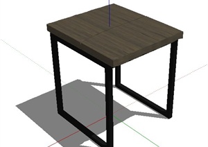 简约小方桌设计SU(草图大师)模型