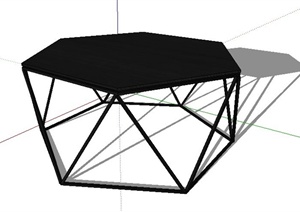 六边形小桌子SU(草图大师)模型