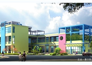 某城市居住小区六班幼儿园建筑设计cad方案