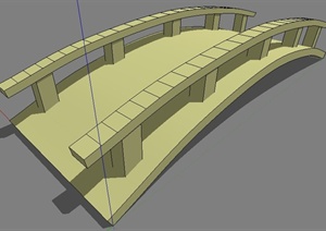 简约小拱桥设计SU(草图大师)模型
