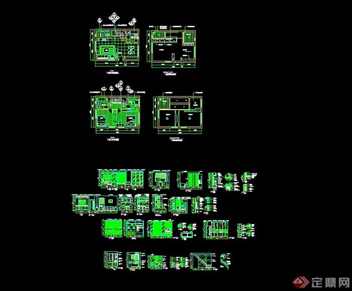 北欧风格详细复式室内空间住宅设计cad施工图(4)