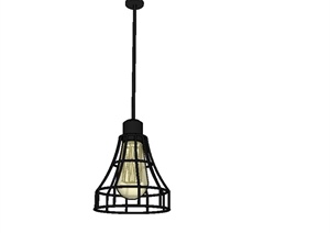 现代室内空间吊灯灯具设计SU(草图大师)模型
