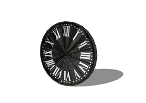 现代风格详细室内装饰钟表设计SU(草图大师)模型