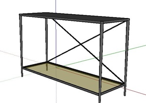 室内家具——矩形边桌设计SU(草图大师)模型