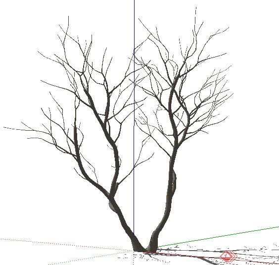 枯枝枯树素材su模型(2)