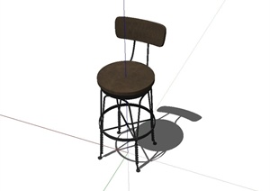 现代风格吧台椅凳设计SU(草图大师)模型