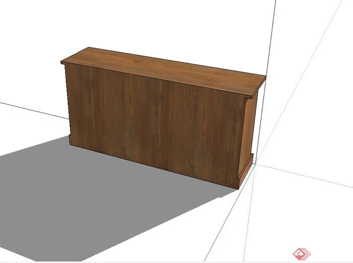 现代风格详细精致的全木质柜子设计su模型(3)