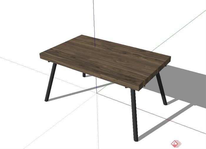 现代风格详细的桌子设计su模型(1)