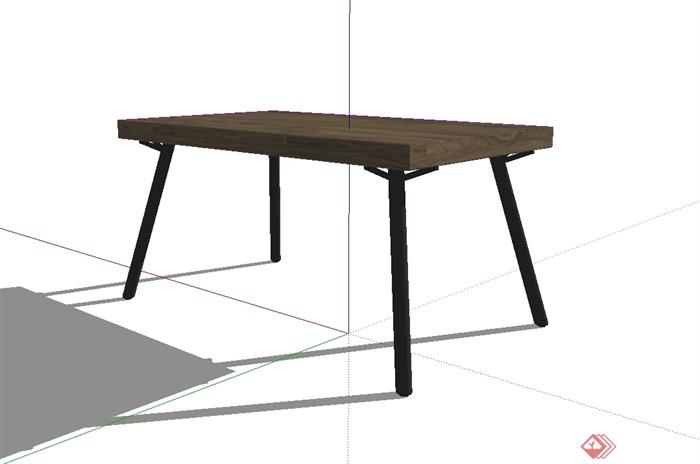 现代风格详细的桌子设计su模型(3)