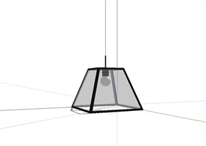 现代风格详细室内吊灯灯具设计SU(草图大师)模型