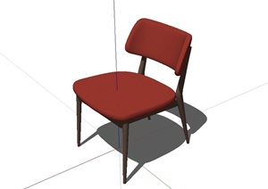 现代风格红色椅凳设计SU(草图大师)模型