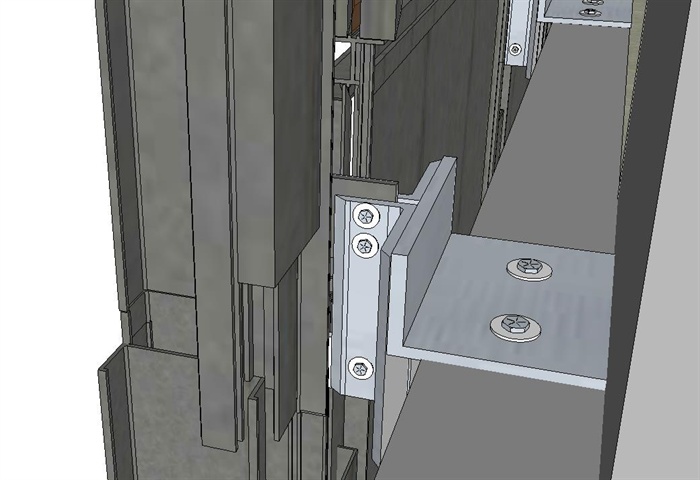 一个高层玻璃幕墙施工节点ＳＵ模型(2)