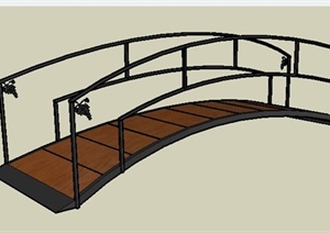 简约景观拱桥设计SU(草图大师)模型