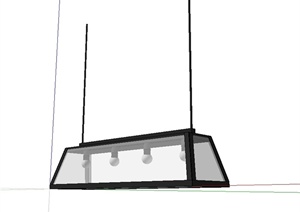 现代风格详细完整的吊灯灯具SU(草图大师)模型