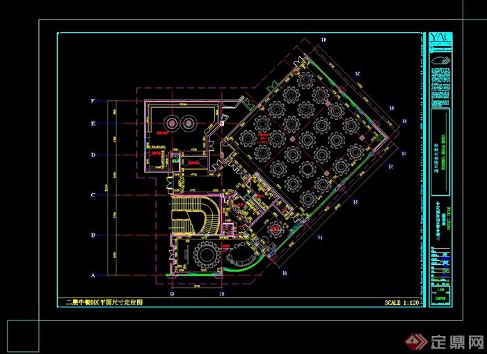 现代风格五星豪华酒店中餐厅设计cad施工图（含效果）(7)