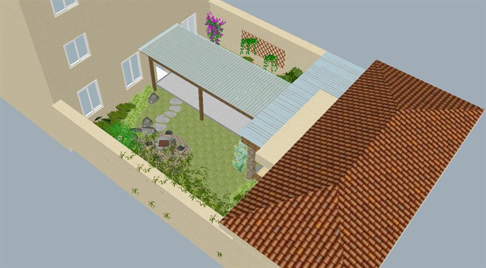 一个中式庭院ＳＵ模型(3)