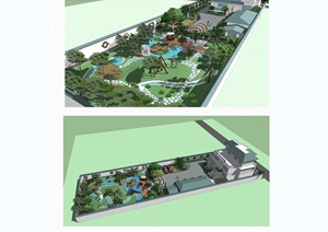 某私家庭院景观方案JPG及SU(草图大师)模型