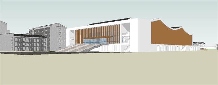 大学新校区校园建筑规划方案SU模型(11)
