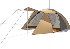 户外野营帐篷素材SU(草图大师)模型