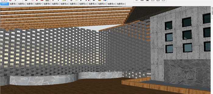 现代艺术会展中心建筑方案Su模型(3)