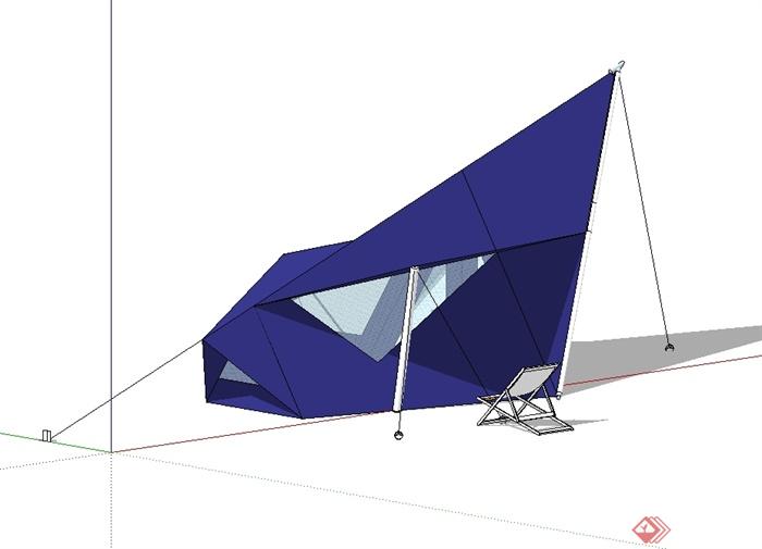 帐篷休闲设计su模型(2)