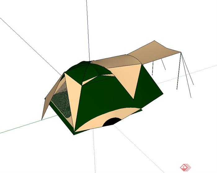 帐篷独特详细设计su模型(2)