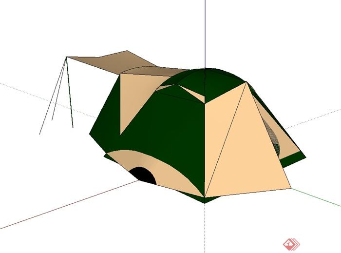 帐篷独特详细设计su模型(3)
