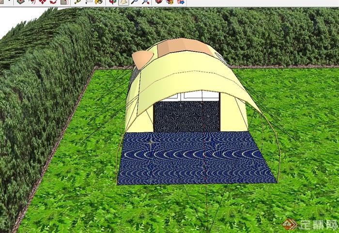 帐篷详细完整设计su模型(3)