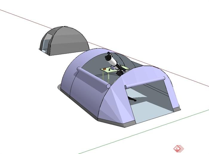 两个详细帐篷设计su模型(1)
