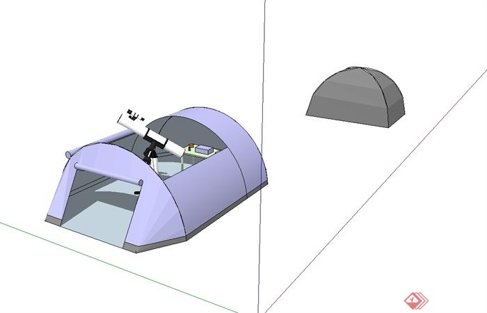 两个详细帐篷设计su模型(2)