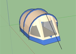 某完整的帐篷设计SU(草图大师)模型