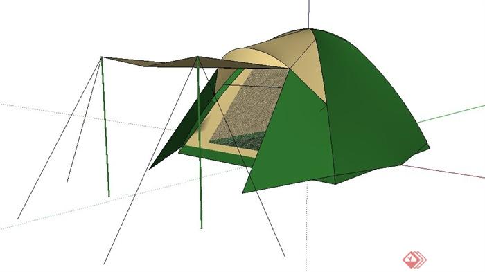 野营帐篷素材su模型(2)