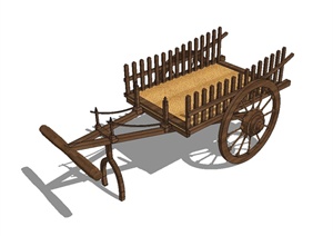 木车详细设计SU(草图大师)模型