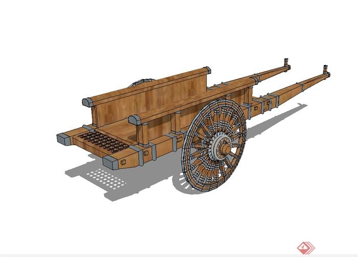 某交通运输木车设计su模型(1)