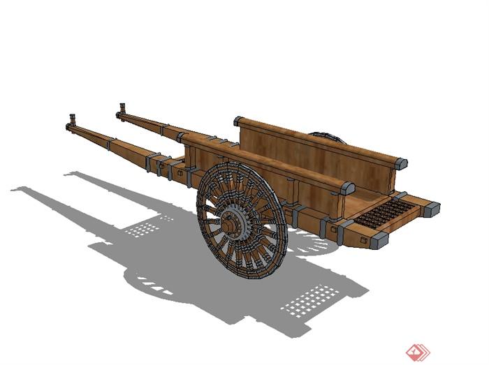 某交通运输木车设计su模型(2)