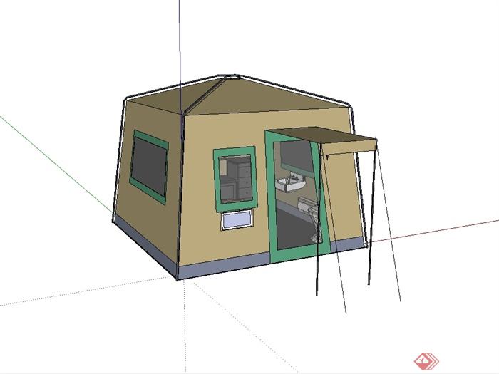 某露营休闲帐篷设计su模型(2)