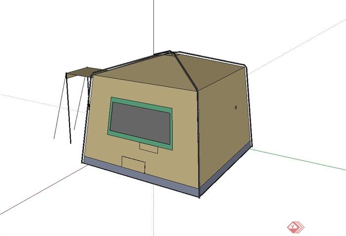 某露营休闲帐篷设计su模型(3)