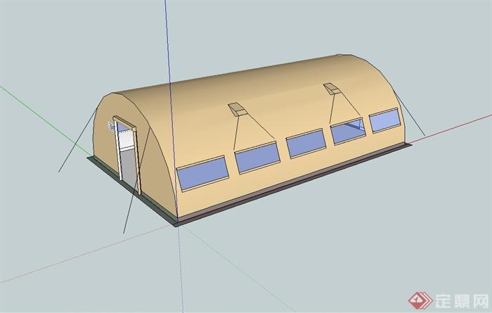 某拱形帐篷设计su模型(2)