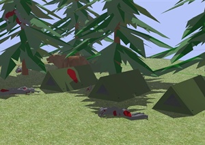 某森林帐篷设计SU(草图大师)模型