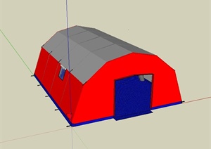 某露营详细完整的帐篷设计SU(草图大师)模型